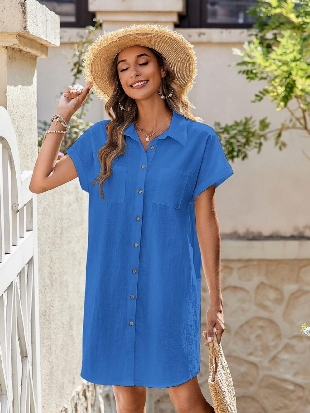 Button-Front Dress